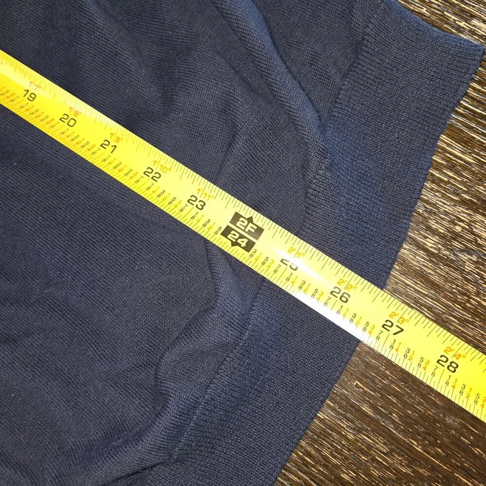 Banana Republic Blue V-neck Cotton Sweater Vest Size Large